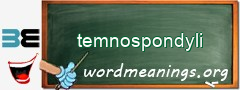 WordMeaning blackboard for temnospondyli